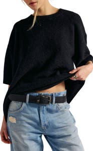 Free People Margot Oversize Short Sleeve Sweater