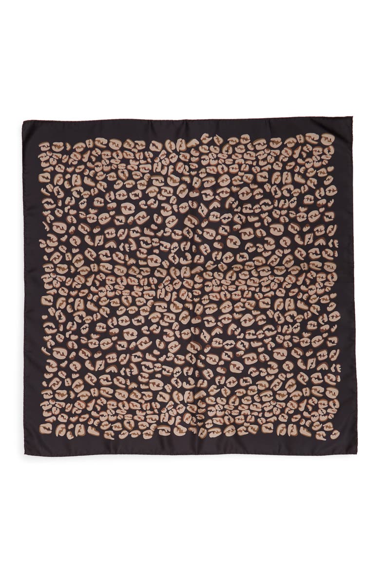 FF Splash Silk Scarf, Main, color, BLACK