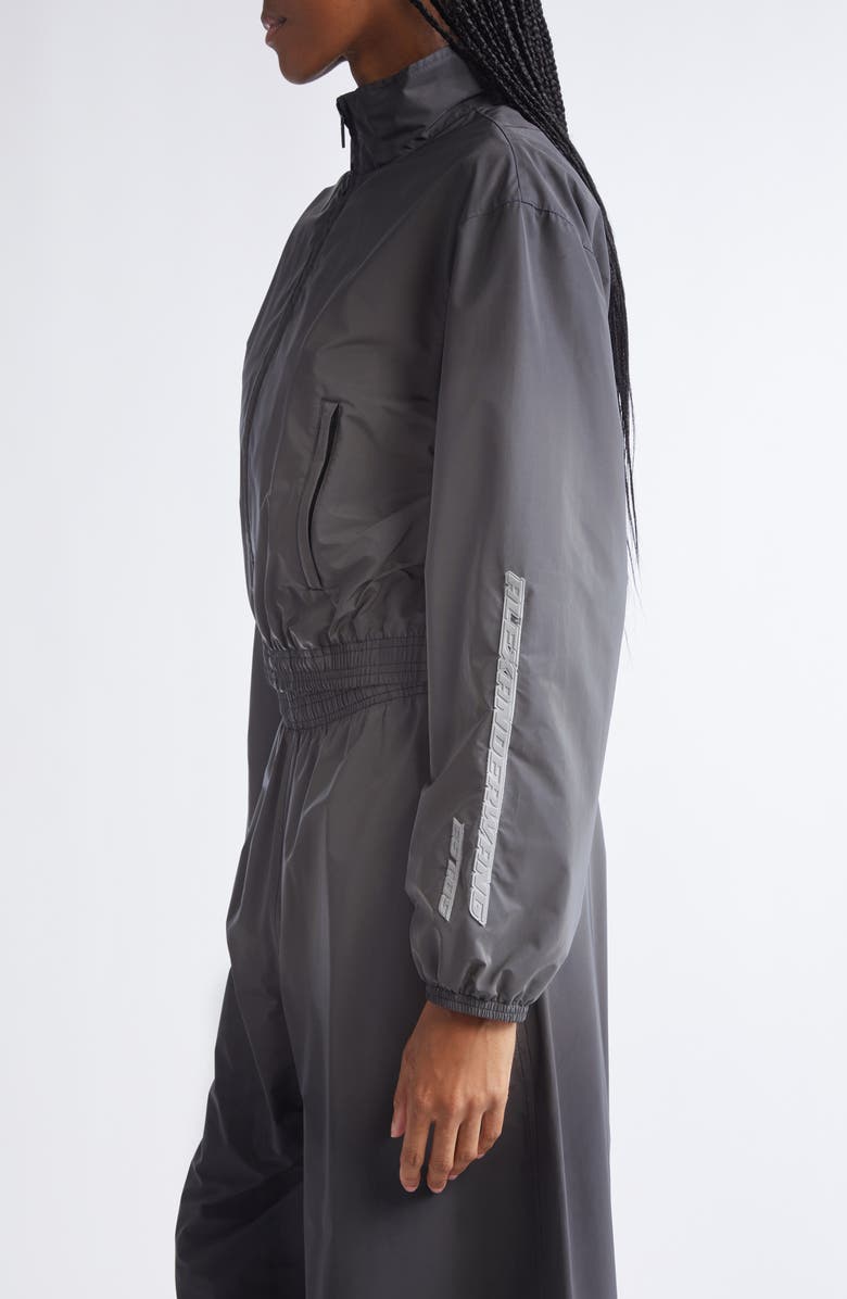 Alexander Wang Gradient Reflective Crop Track Jacket, Alternate, color, Silver/ Black