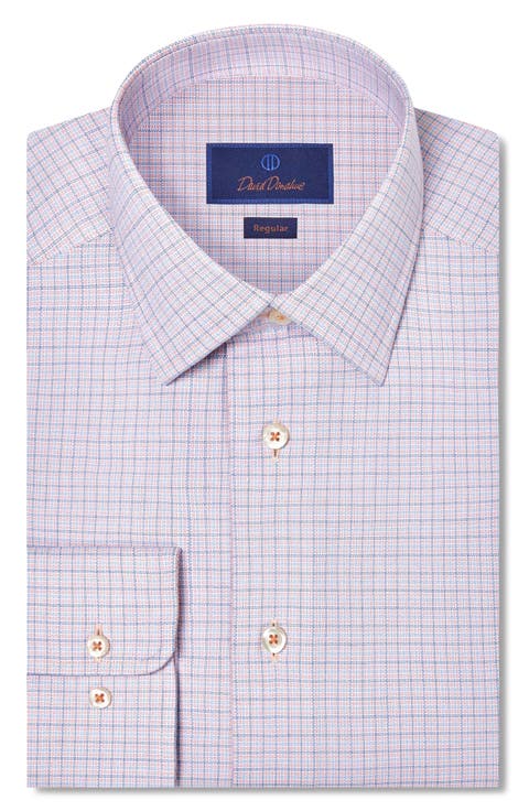 Regular Fit Micro Dobby Check Shirt