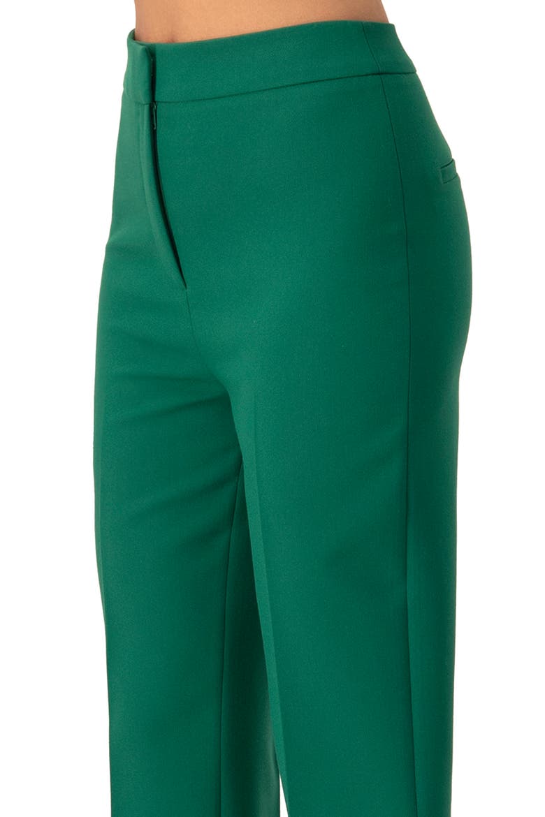 Tailored Straight-Leg Trousers, Alternate, color, Green