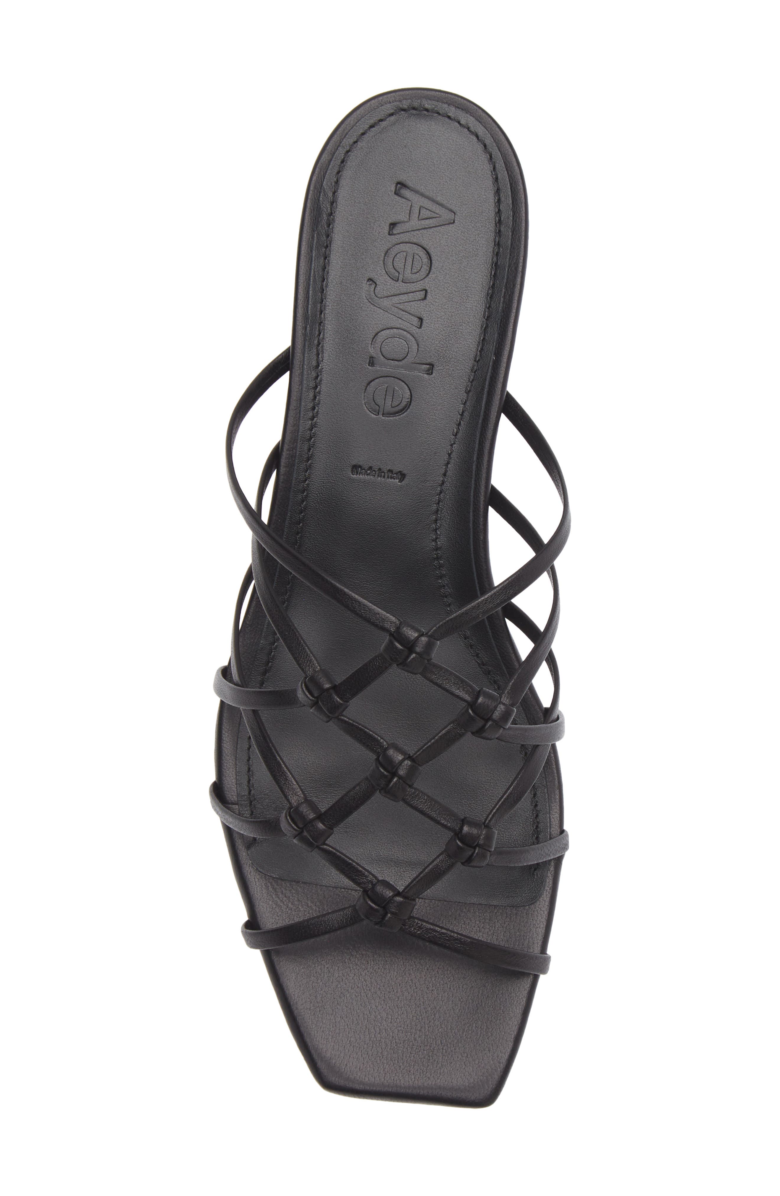 aeyde Talha Sandal, Alternate, color, Black