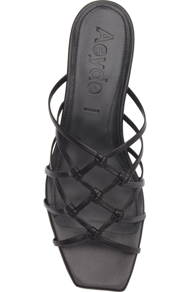 aeyde Talha Sandal, Alternate, color, Black