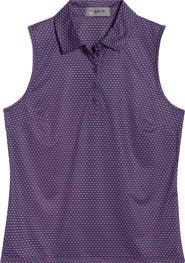 G/FORE Geo 2 Silky Tech Performance Sleeveless Golf Polo