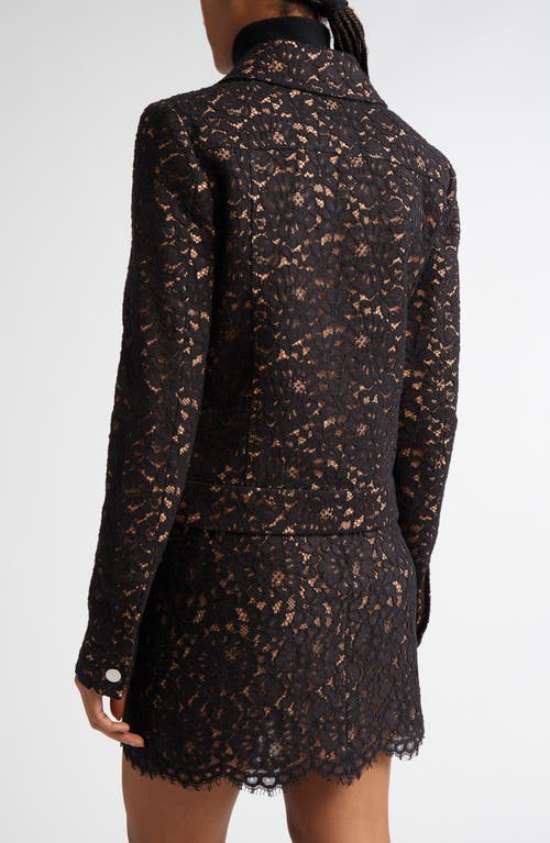 Michael Kors Lace Jean Jacket In Black