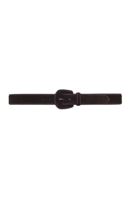 Maje Suede Belt In Black
