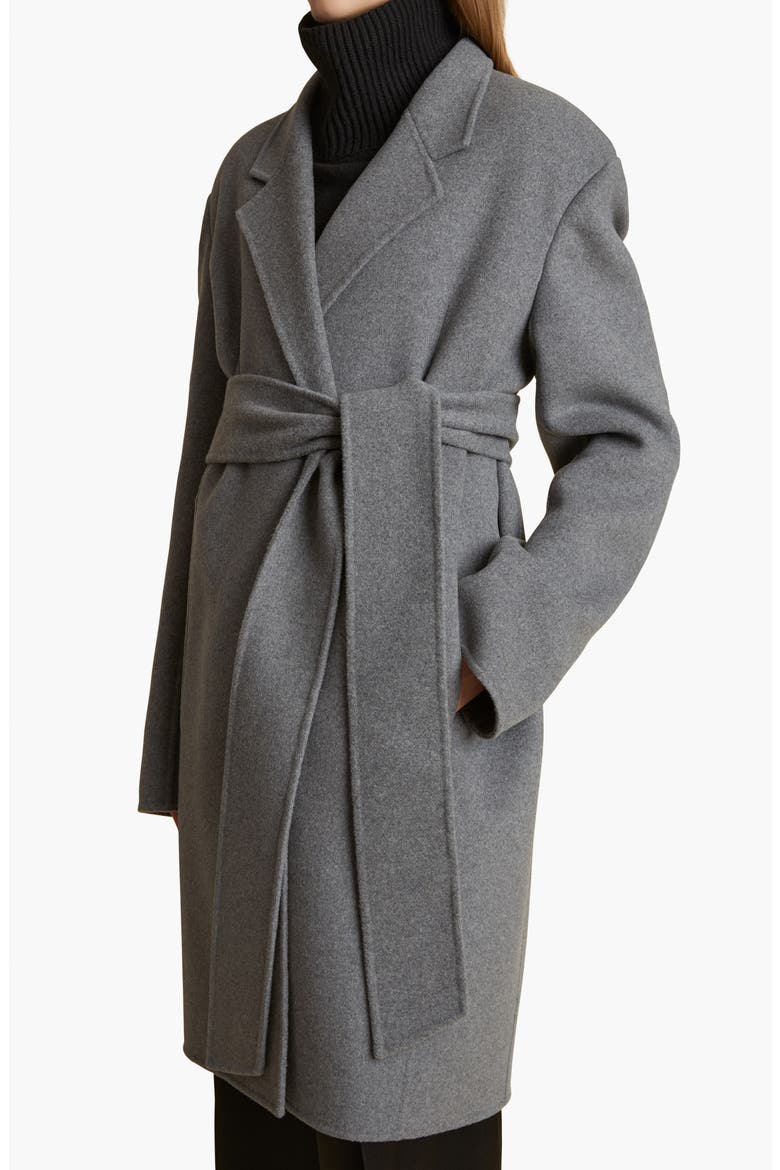 Annly Wool Wrap Coat, Alternate, color, GREY MELANGE