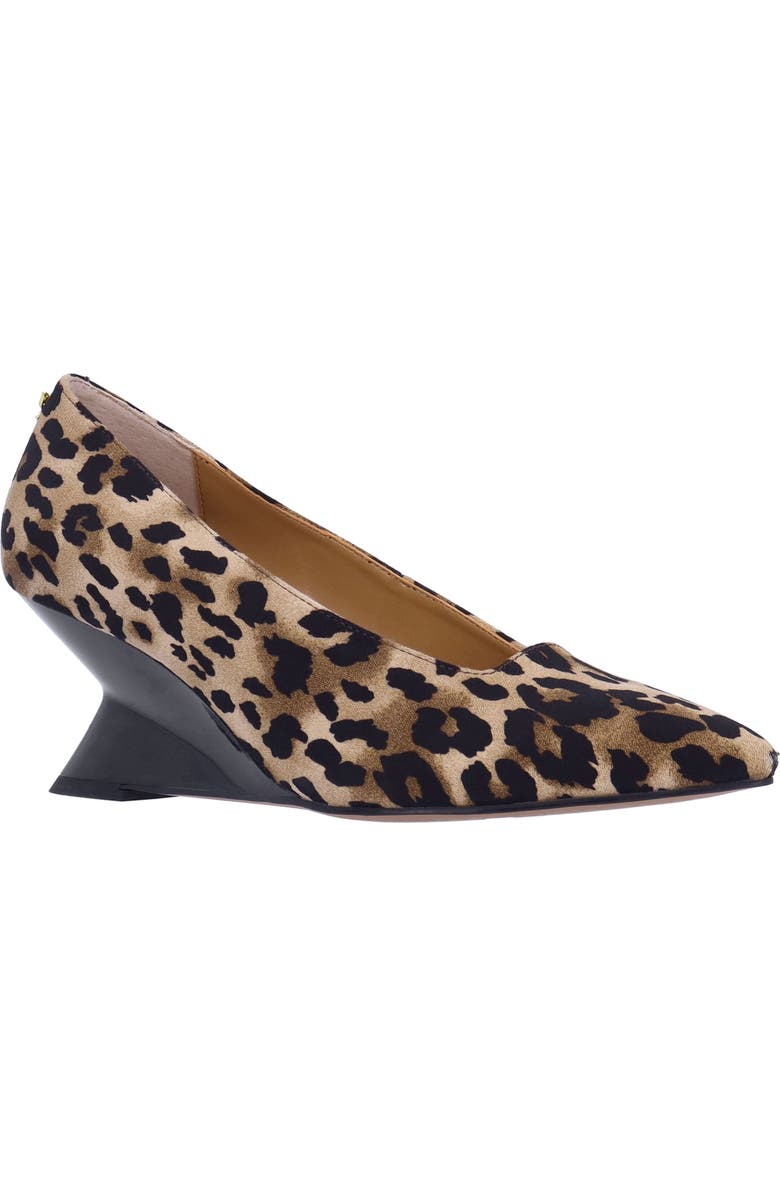 J. Reneé Anisha Pointed Toe Wedge Pump, Main, color, Brown/ Black