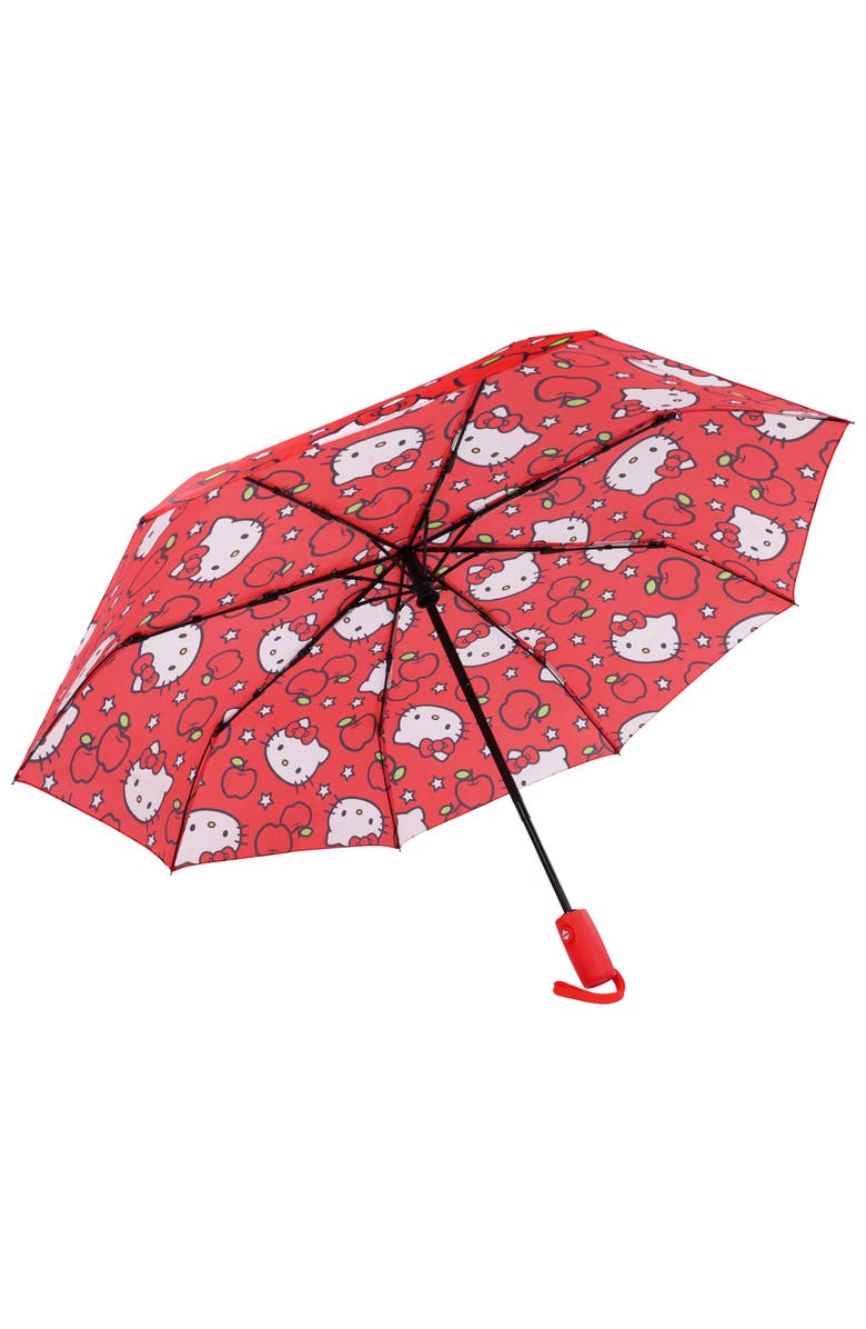 SANRIO HELLO KITTY Apples Allover Print Umbrella, Alternate, color, 