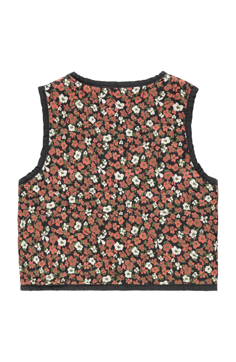Stains and Stories by Babyface Reversible Floral Quilted Vest, Alternate, color, Multicolor