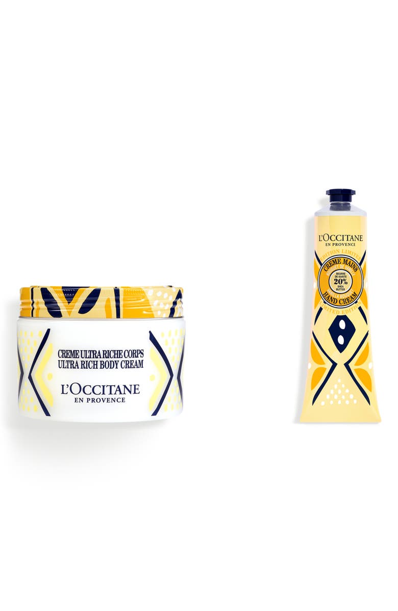 L'Occitane Vanilla Bouquet Shea Hand Cream & Ultra Rich Body Cream Duo, Main, color, 