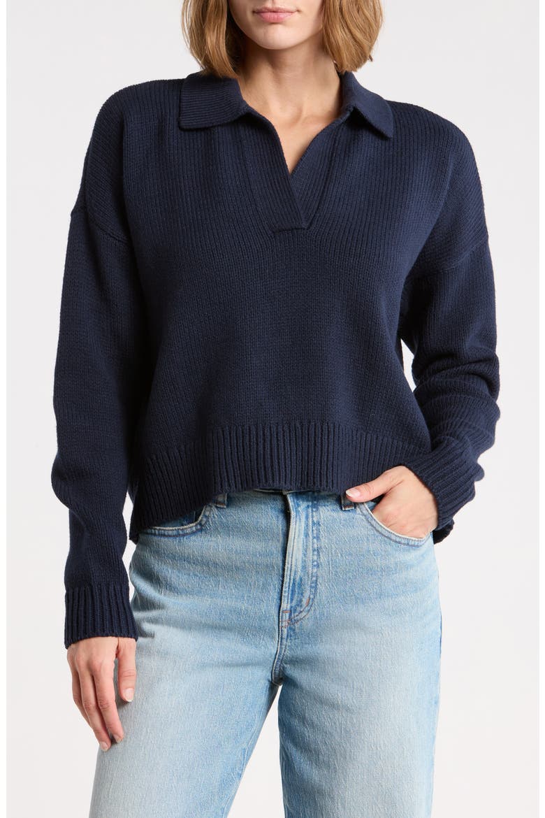 Daphne Sweater Polo, Main, color, DEEP INDIGO