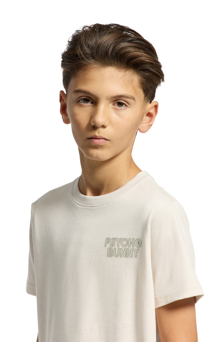 Psycho Bunny Kids' Sydney Logo Graphic T-Shirt, Alternate, color, Natural Linen