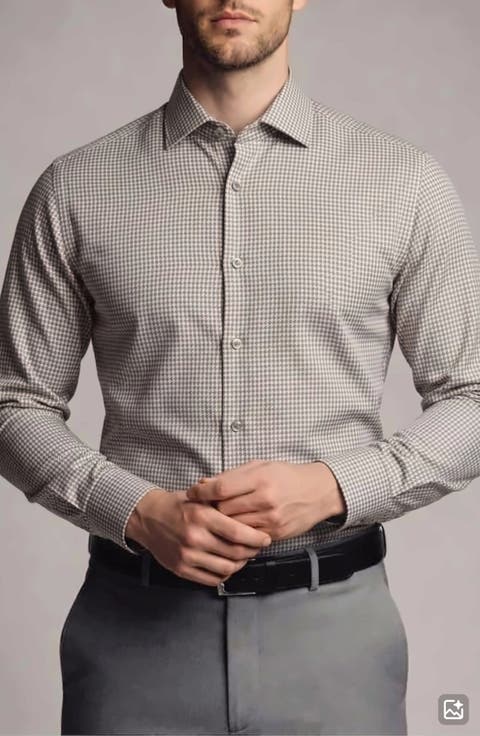 Micro Checked Dress Shirt