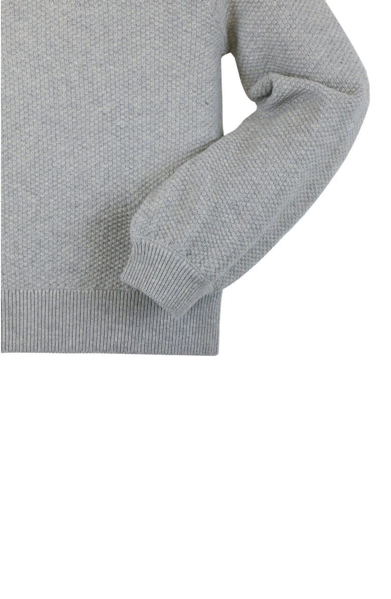 Hope & Henry Baby Girls' Peter Pan Collar Long Sleeve Sweater, Infant, Alternate, color, Gray Heather Texture