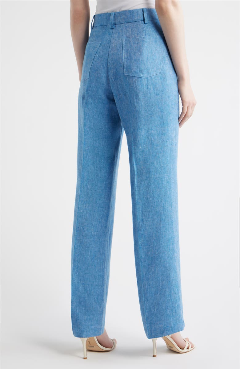Elie Tahari The Edna Linen Pants, Alternate, color, Celestial Blue
