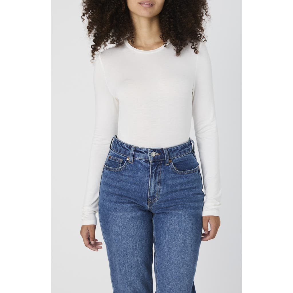 Shop French Connection Long Sleeve Top In Winter White