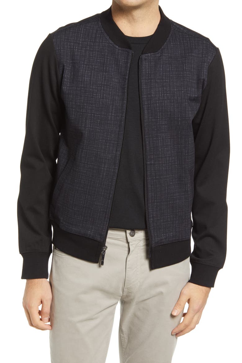 Stelvio Bomber Jacket, Main, color, BLACK
