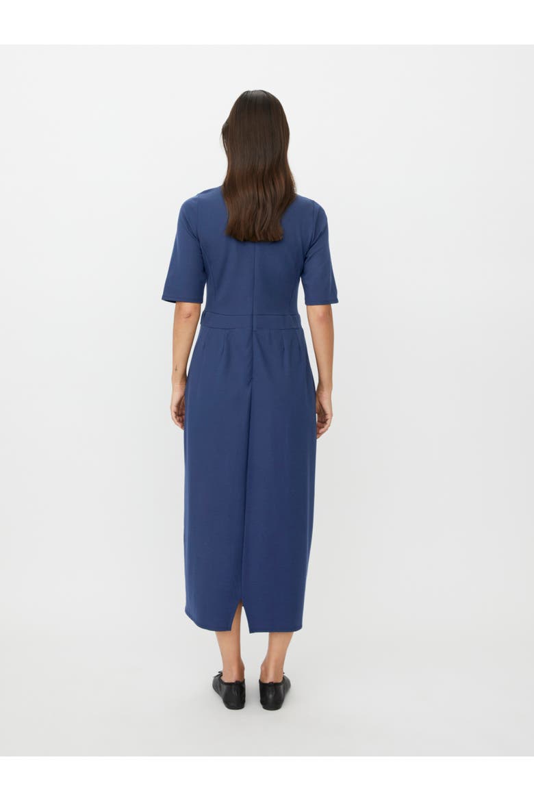 MaNaelisa Pleated Midi Dress, Alternate, color, Navy Blazer