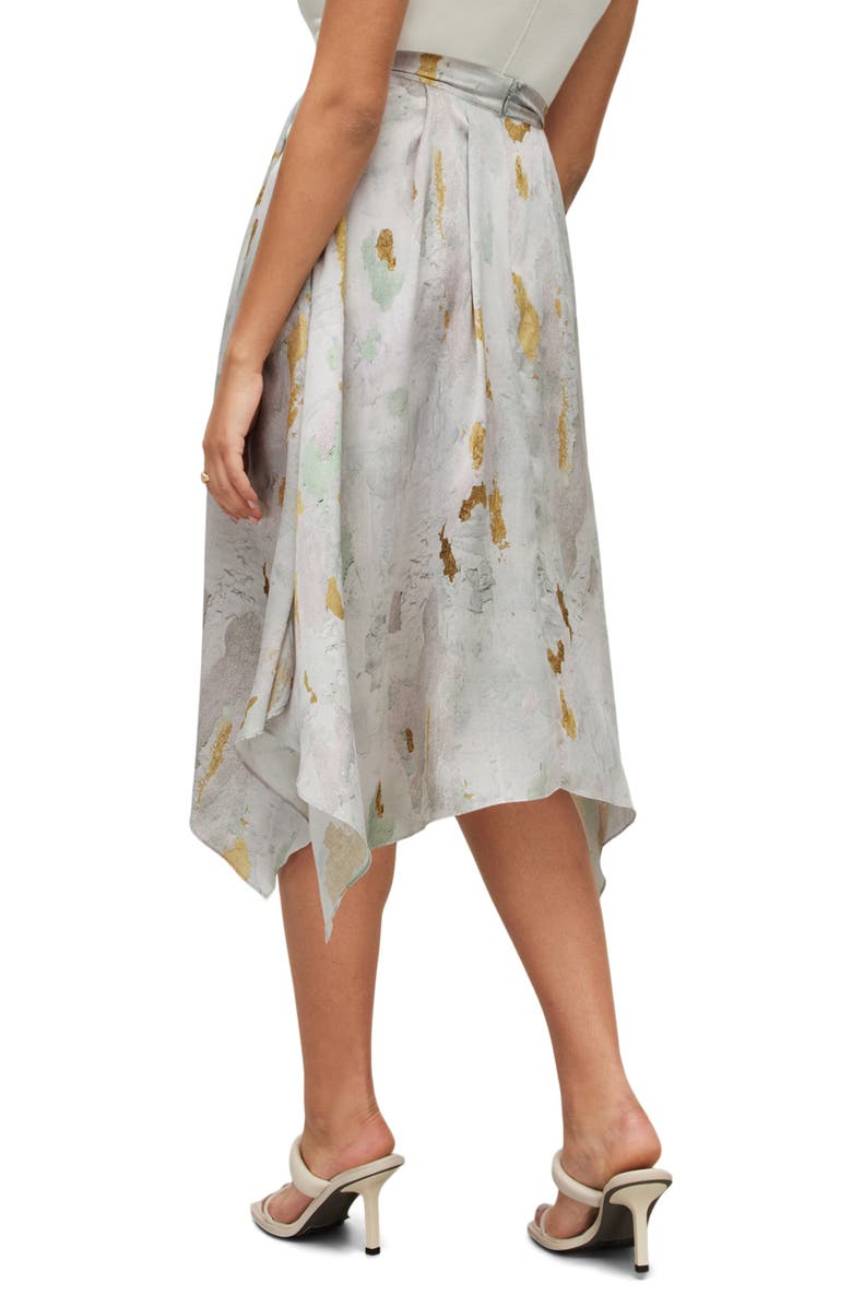 AllSaints Greta Paola Abstract Print Handkerchief Hem Skirt, Alternate, color,