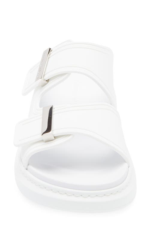Alexander Mcqueen Mcqueen Hybrid Slide Sandal In New Ivory/silver