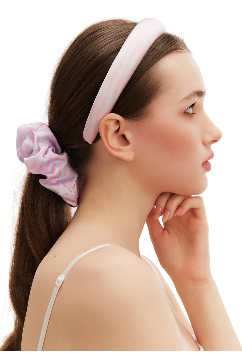 x Mimi Tao Trans Joy Silk Scrunchie, Alternate, color, Trans Joy Silk Scrunchie