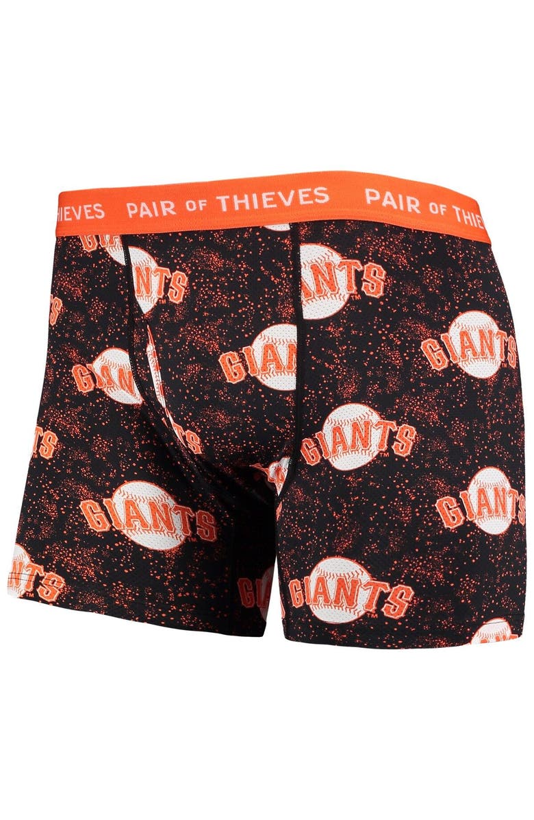 Pair of Thieves Men's Pair of Thieves Black San Francisco Giants Super Fit 2-Pack Boxer Briefs Set, Alternate, color, Black