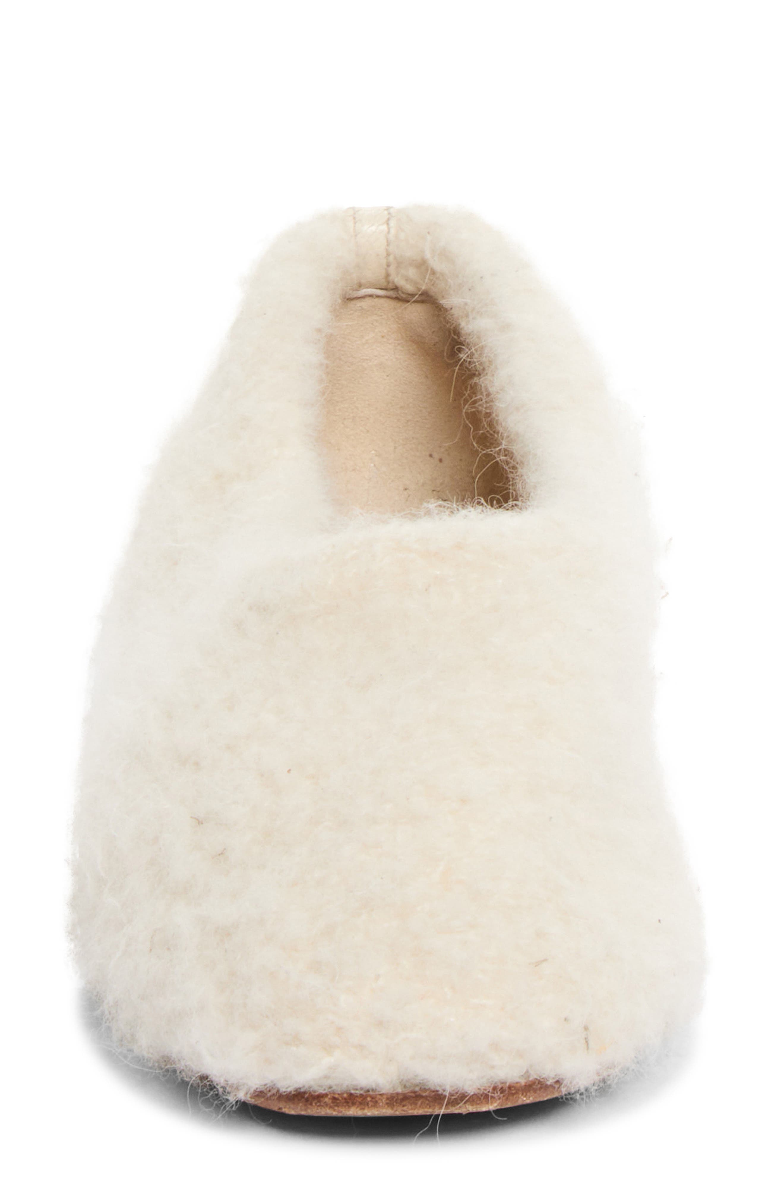 Emperor Faux Shearling Flat, Alternate, color, IVORY/ IVORY