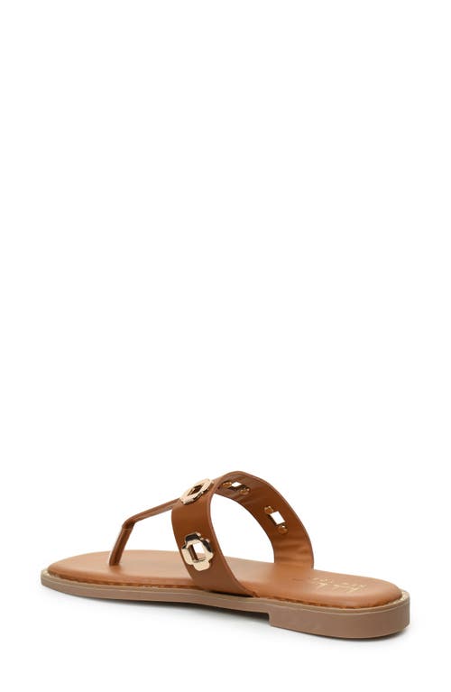Nicole Miller Bling Thong Sandal In Tan