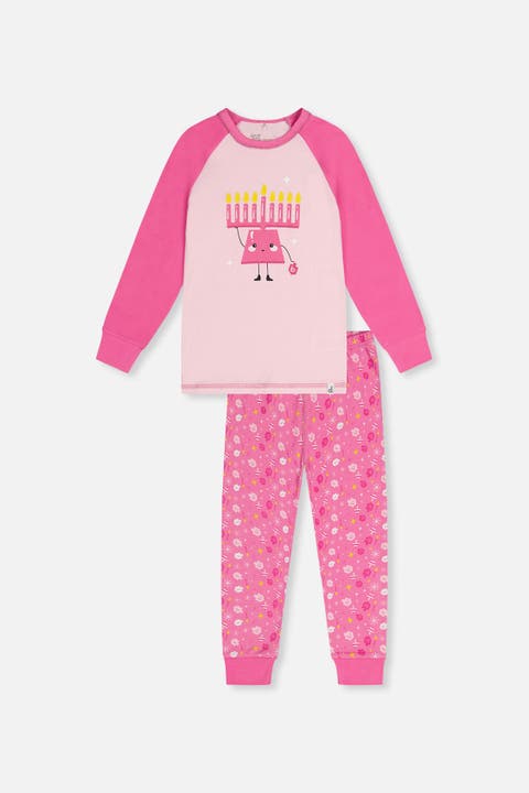 Hanukkah Organic Cotton Top Pants Two Piece Pajama Set