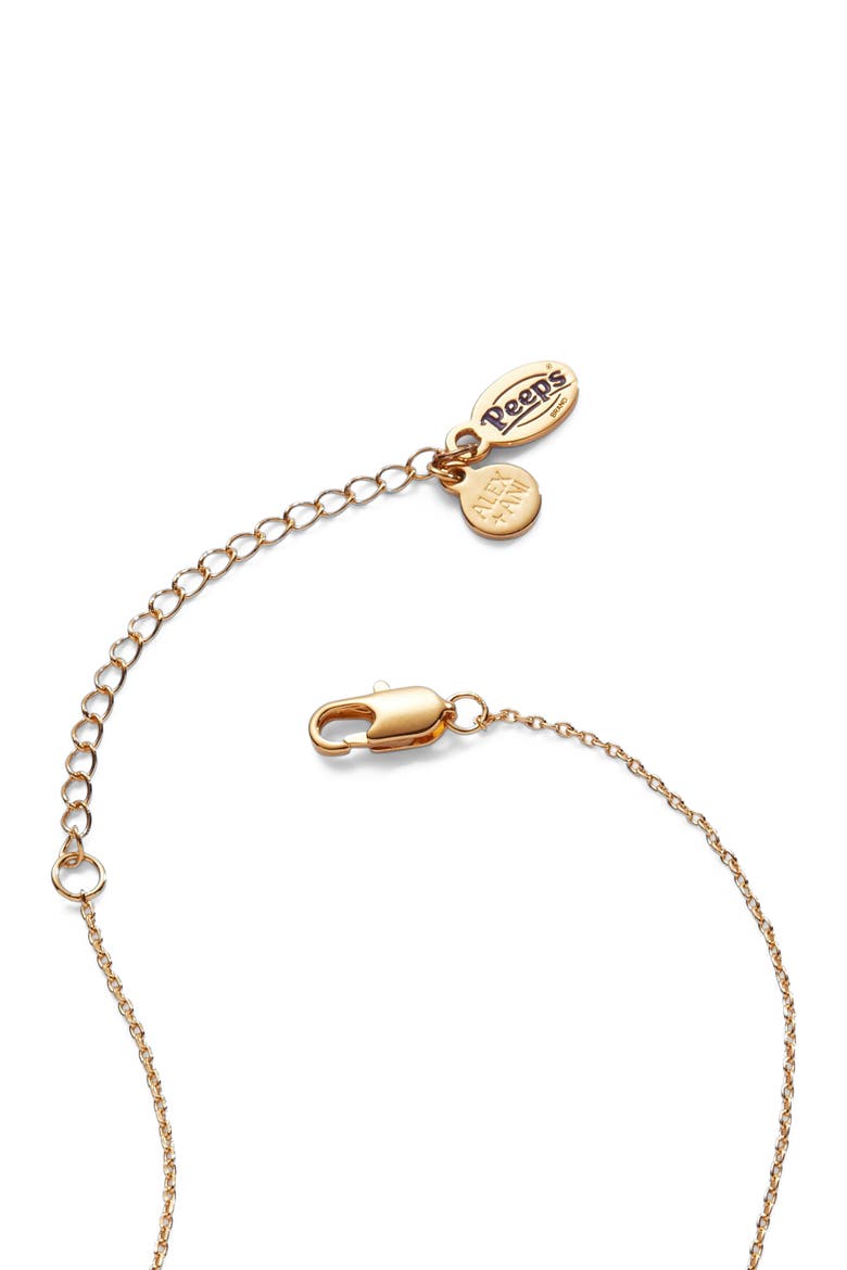 Peeps® Pearlized Bunny Necklace, Alternate, color, Gold