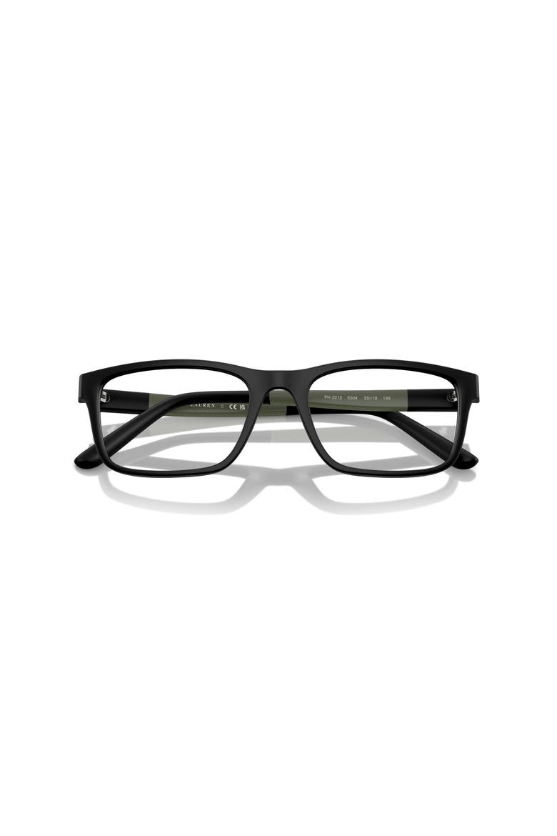 55mm Rectangle optical glasses, Alternate, color, Black