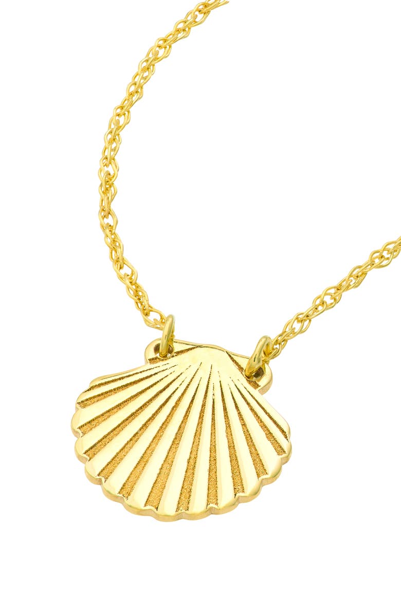 HAWLEY ST Mini Sculpted Shell Pendant Necklace, Alternate, color,