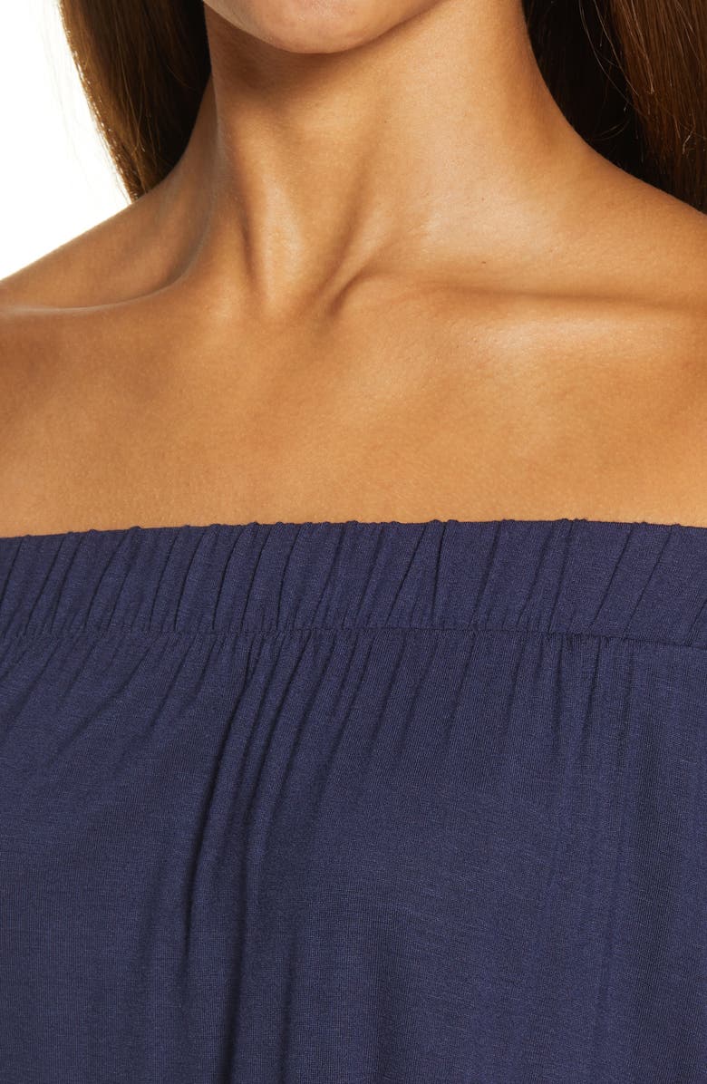 Loveappella Solid Off the Shoulder Top, Alternate, color, 