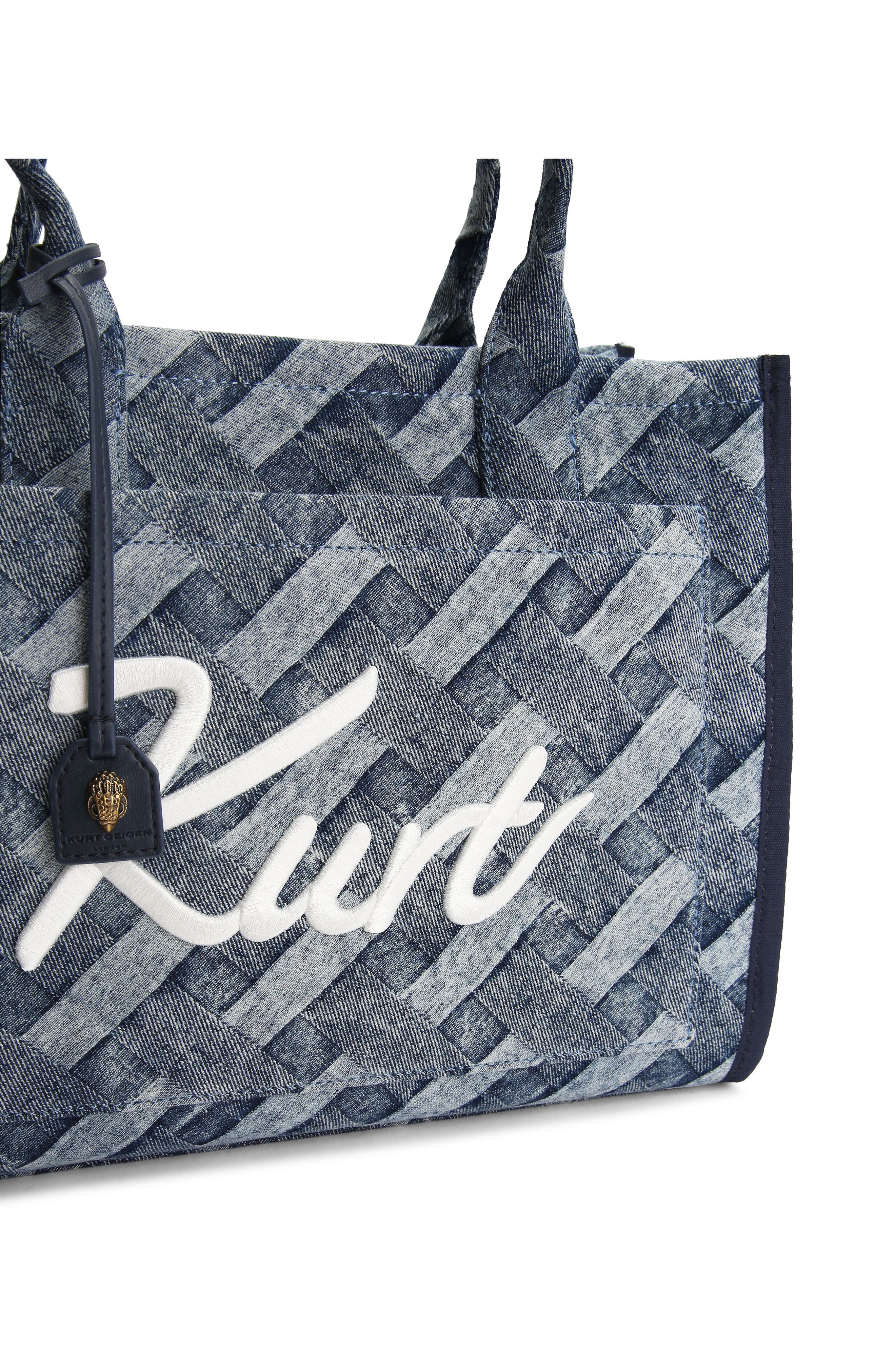 Kurt Geiger London Kurt Denim Tote, Alternate, color, Navy