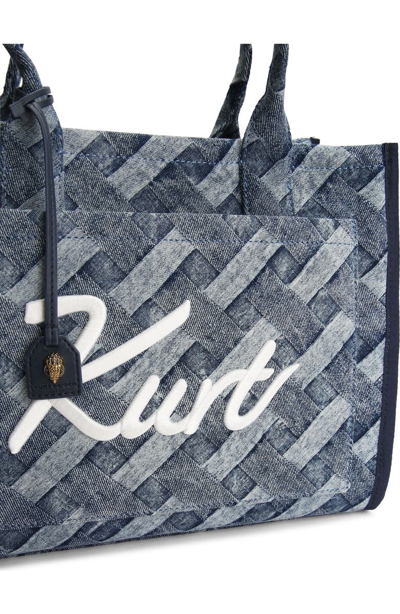Kurt Geiger London Kurt Denim Tote, Alternate, color, Navy