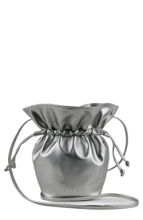 Faux Leather Bucket Bag