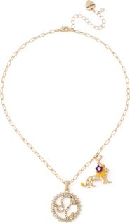 Betsey Johnson Gemini Charm Pendant Necklace