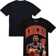 Mitchell & Ness Men's Mitchell & Ness Patrick Ewing Black New York Knicks Hardwood Classics Player Arch T-Shirt