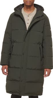 DKNY Zip Front Longline Puffer
