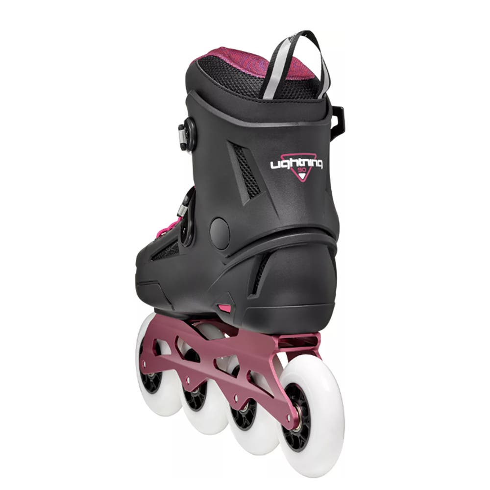 Rollerblade Lightning 90 Womens Inline Skates, Alternate, color, Black/Sangria
