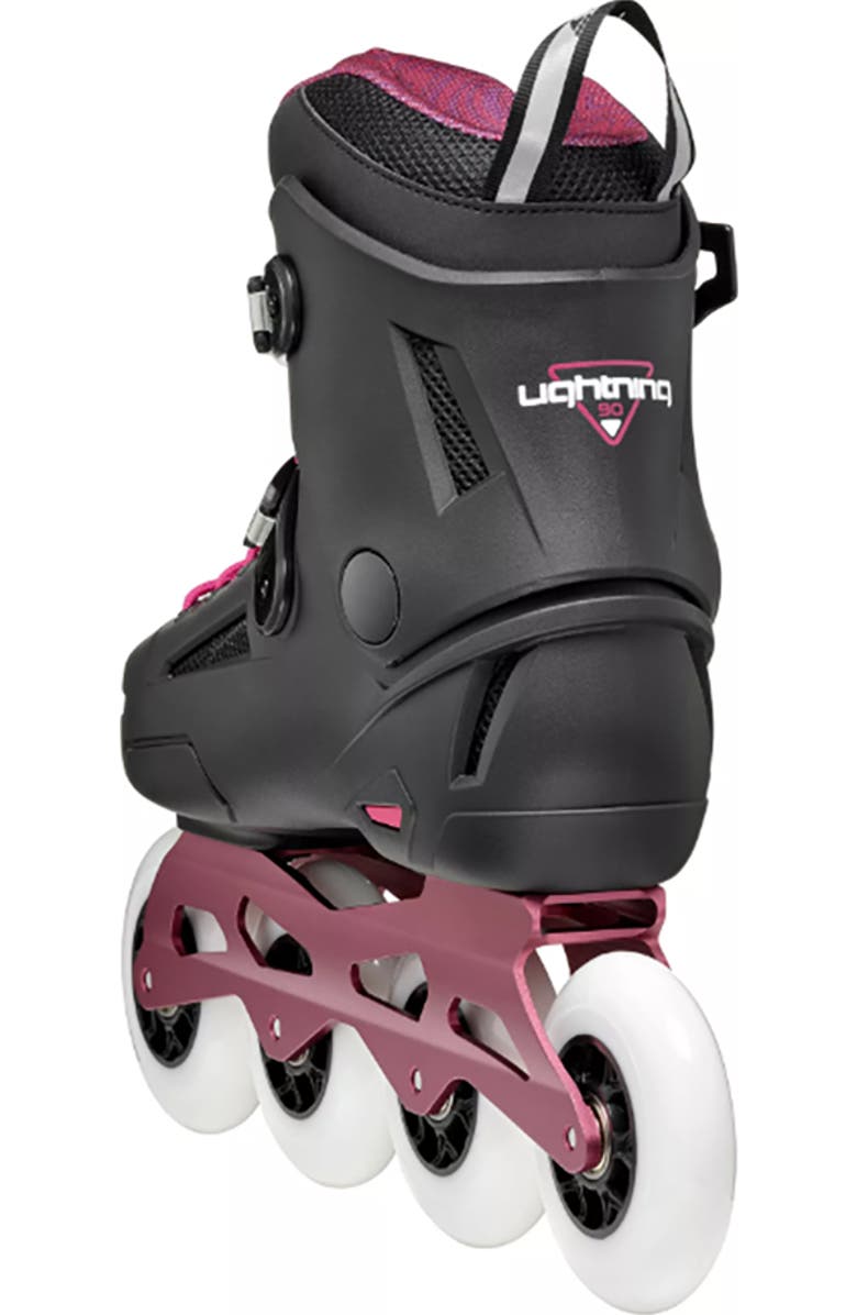 Rollerblade Lightning 90 Womens Inline Skates, Alternate, color, Black/Sangria