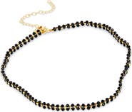 SAVVY CIE JEWELS Onyx Two Row Necklace