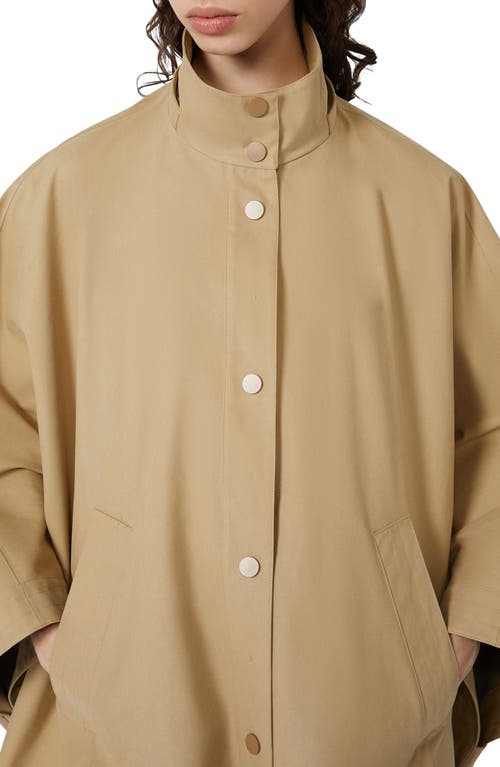 Weekend Max Mara Boa Hooded Poncho In Neutral
