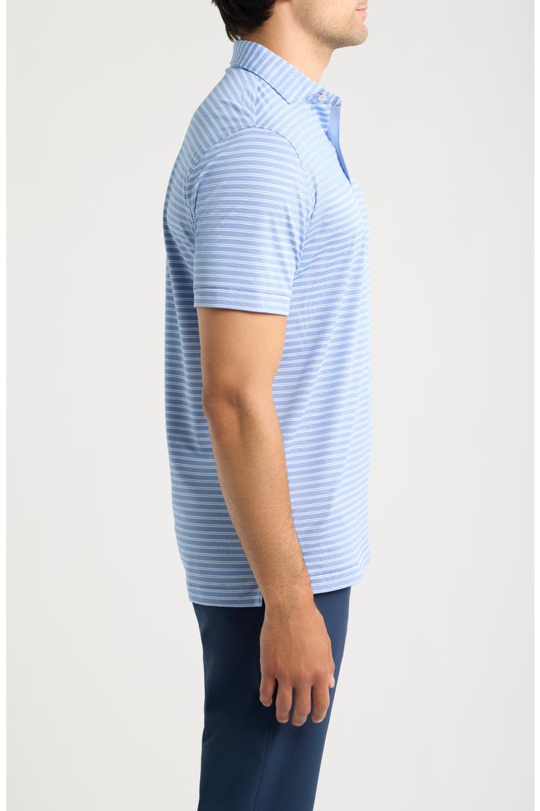 Crown Crafted Beam Performance Striped Polo, Alternate, color, WINDY BLUE