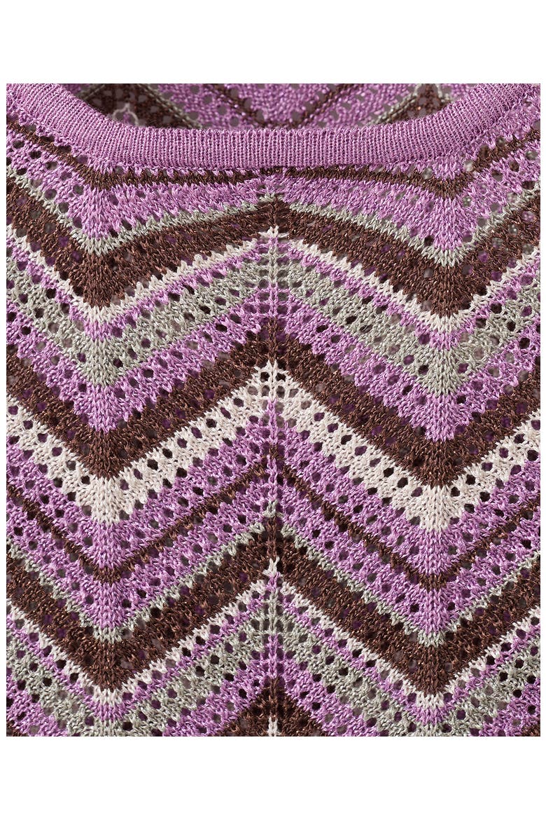 Open Stitch Zigzag Sweater, Alternate, color, PURPLE