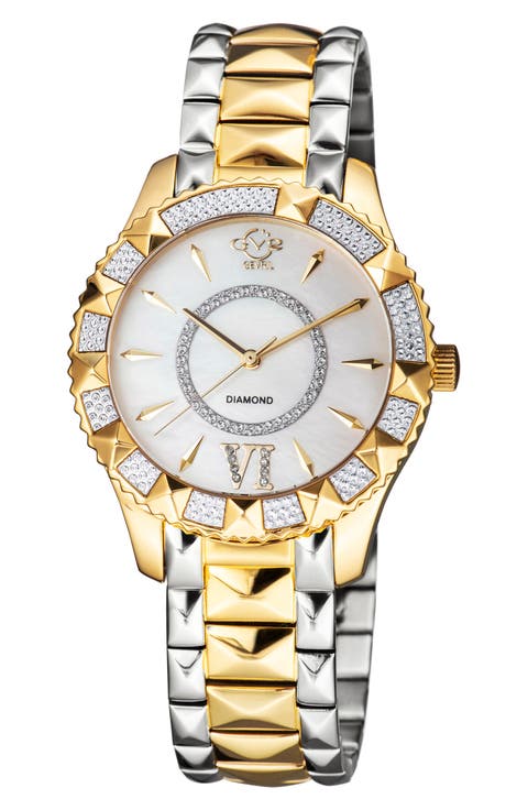 Venice Two-Tone Diamond Bracelet Watch, 39mm - 0.0038 ctw