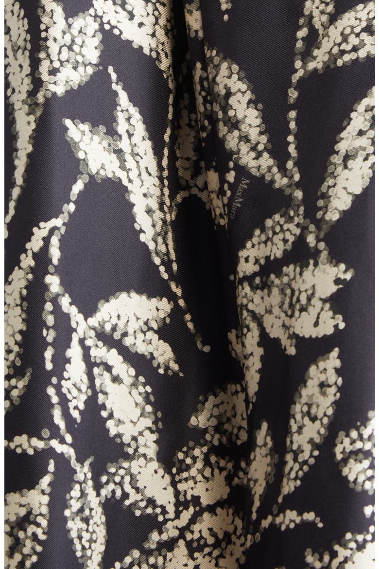 Print Silk Twill Maxi Dress, Alternate, color, BLACK