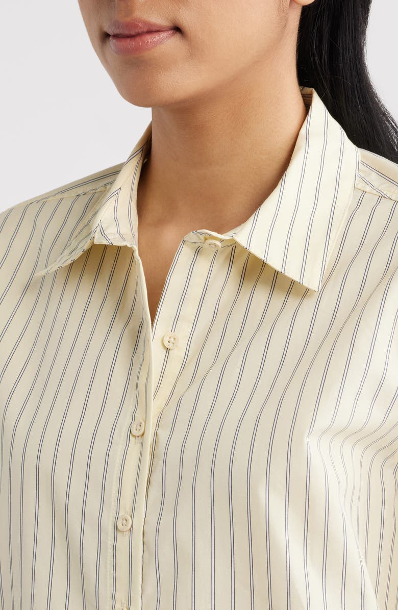 Brooklyn Industries Stripe Button-Up Top, Alternate, color, Pastel Yellow Stripe