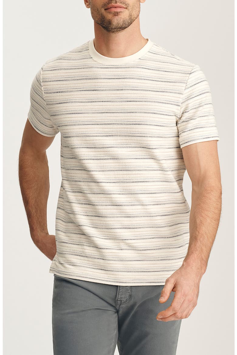 Feeder Stripe Cotton Blend T-Shirt, Main, color, BEIGE